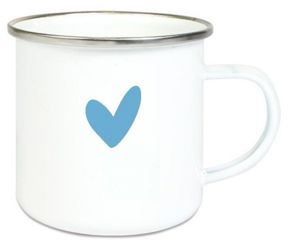 ♥ Tasse Emailletasse Regenbogen, Junge, Einschulung KITA Wunschname, Dankeschön, Geburtstag, Abschied, Jubiläum, Geschenk, Kommunion, Firmung Konfirmation, Becher von Lüttentüddel